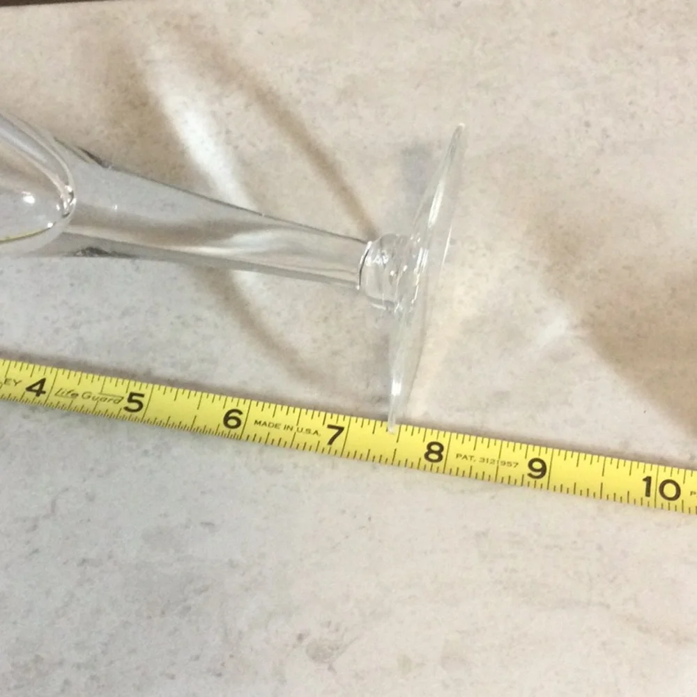 Princess House Clear Etched Glass Wine / Cocktail Glass - Classic Clear